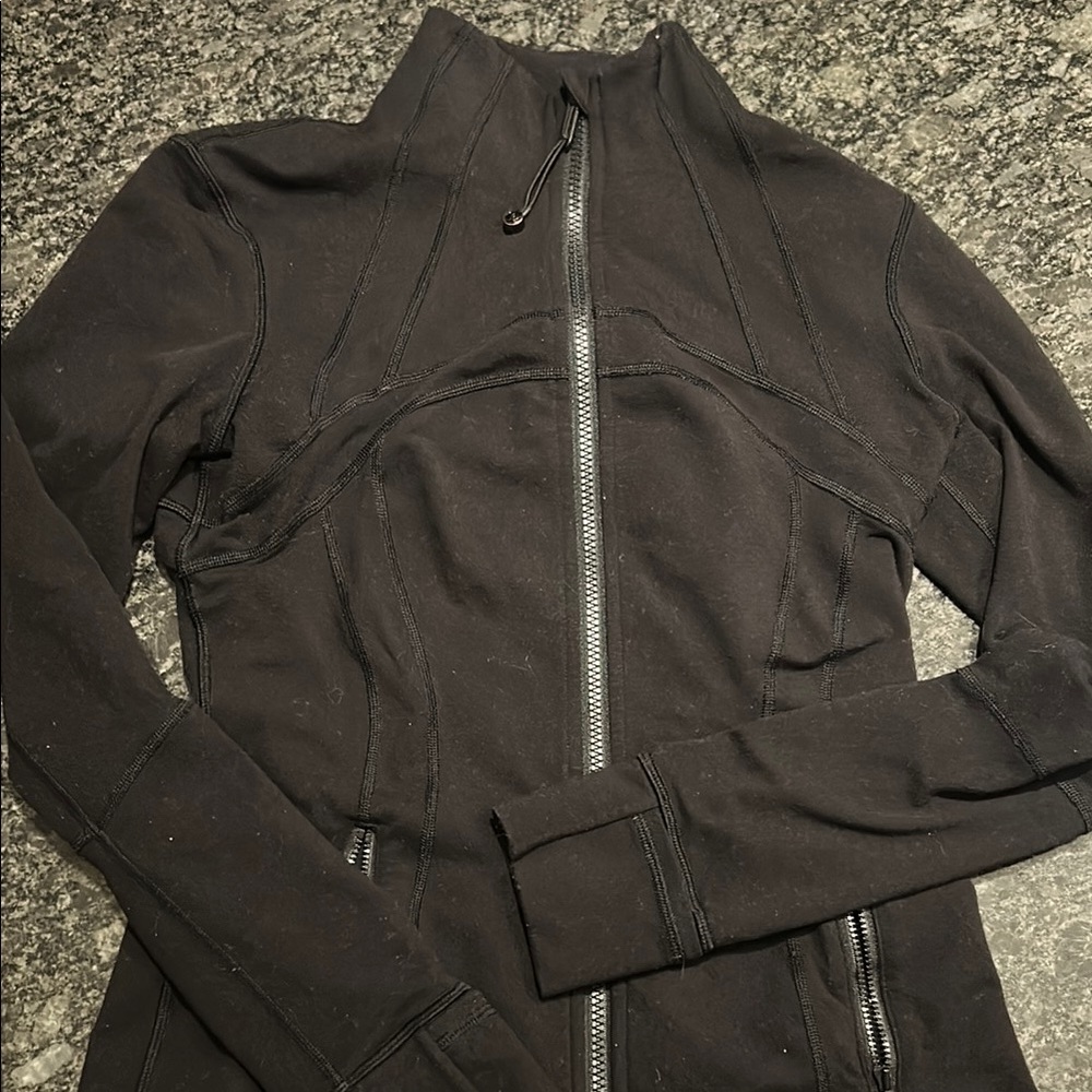 Updated. Lululemon Define Jacket. Black. Size 6. Fitler club branded.